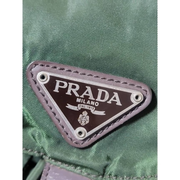 Authentic PRADA Tessuto Backpack Nylon Army Green - Picture 9 of 14